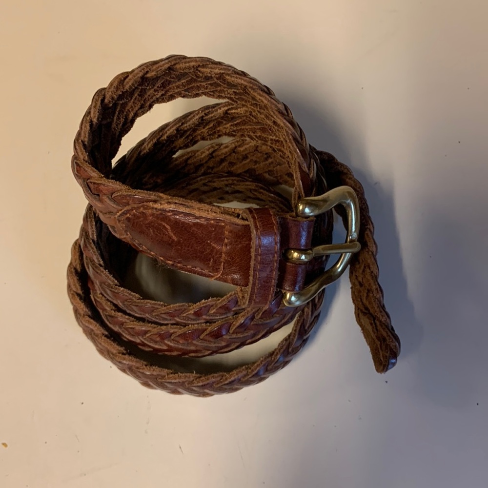 Cuir braided veritable belt.sz XL 40